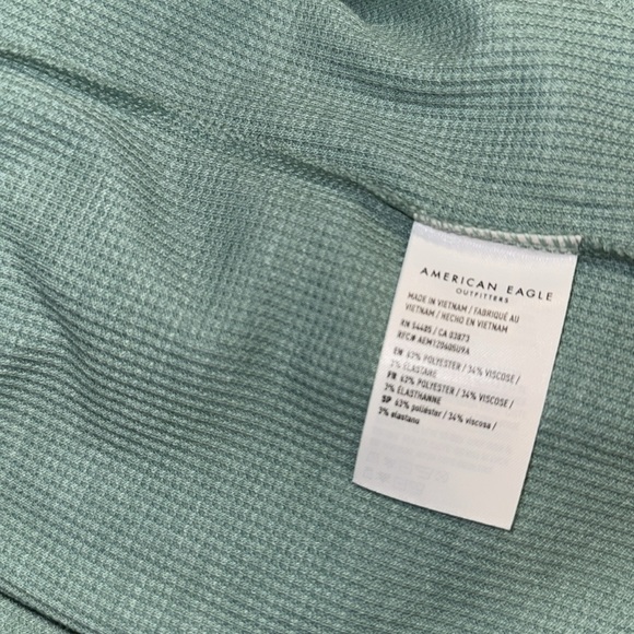 American Eagle Waffle Long Sleeve Henley - Picture 6 of 6